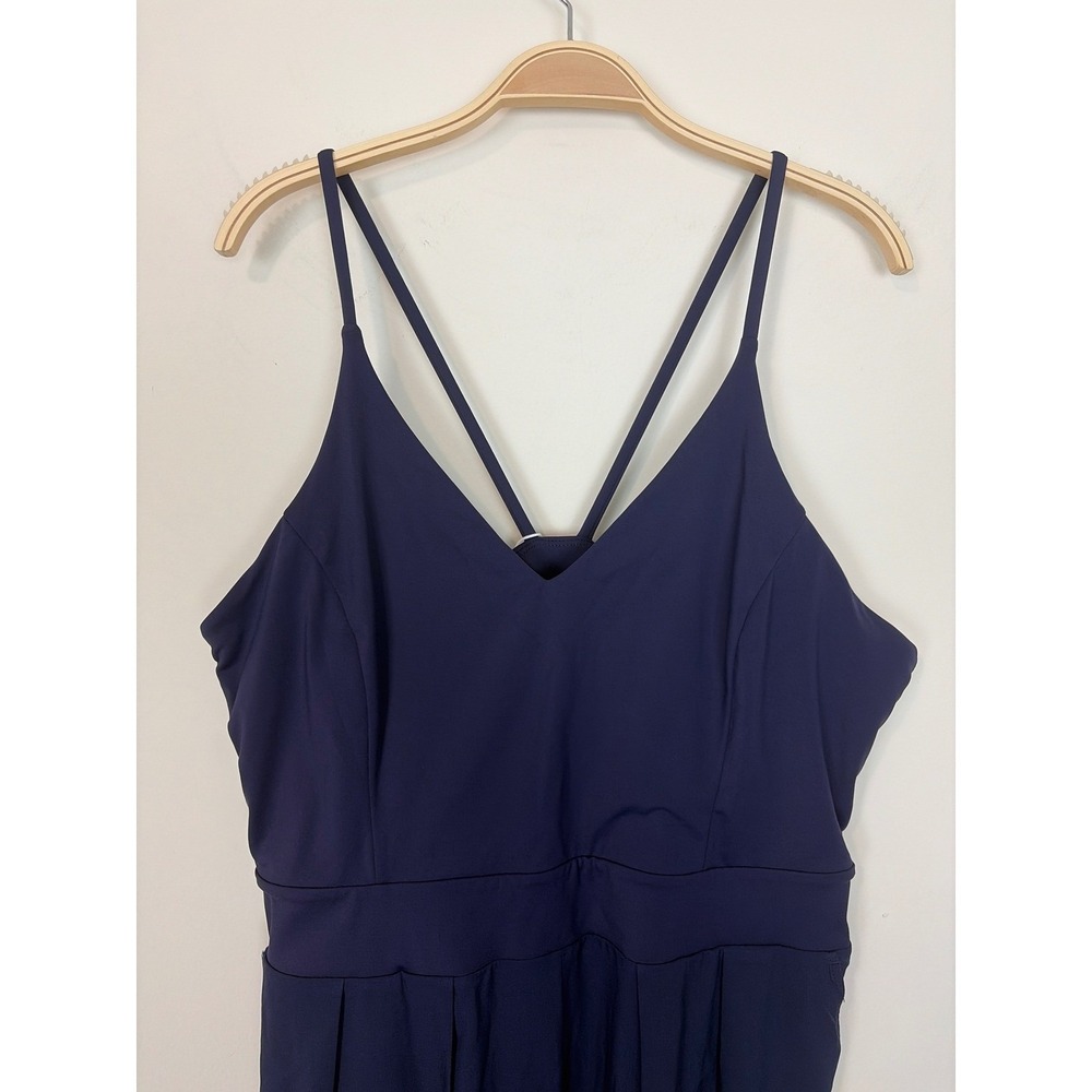 HALARA Breezeful Backless Pocket Wide Leg Jumpsuit Patriot Blue Sz XL TALL - Picture 6 of 12